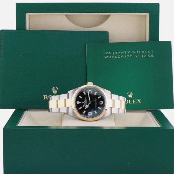 Rolex Mint Explorer 36mm Two Tone Watch - Picture 6 of 6